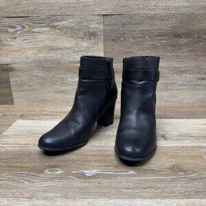 Cole Haan Rhinecliff Black Leather Ankle Boots Women's Size 9
